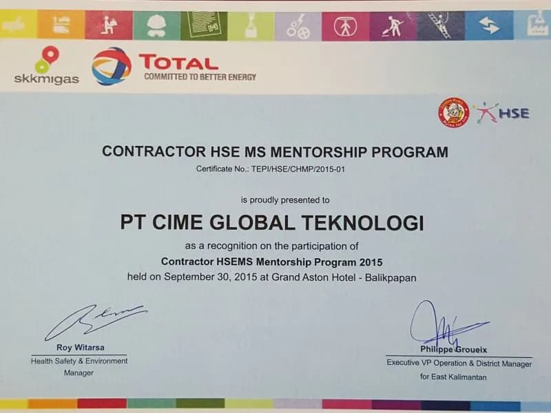 Contractor HSE MS Mentorship Program