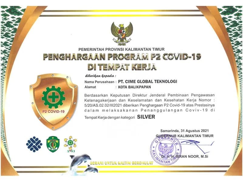 Program P2 COVID-19 di Tempat Kerja — Kategori Silver